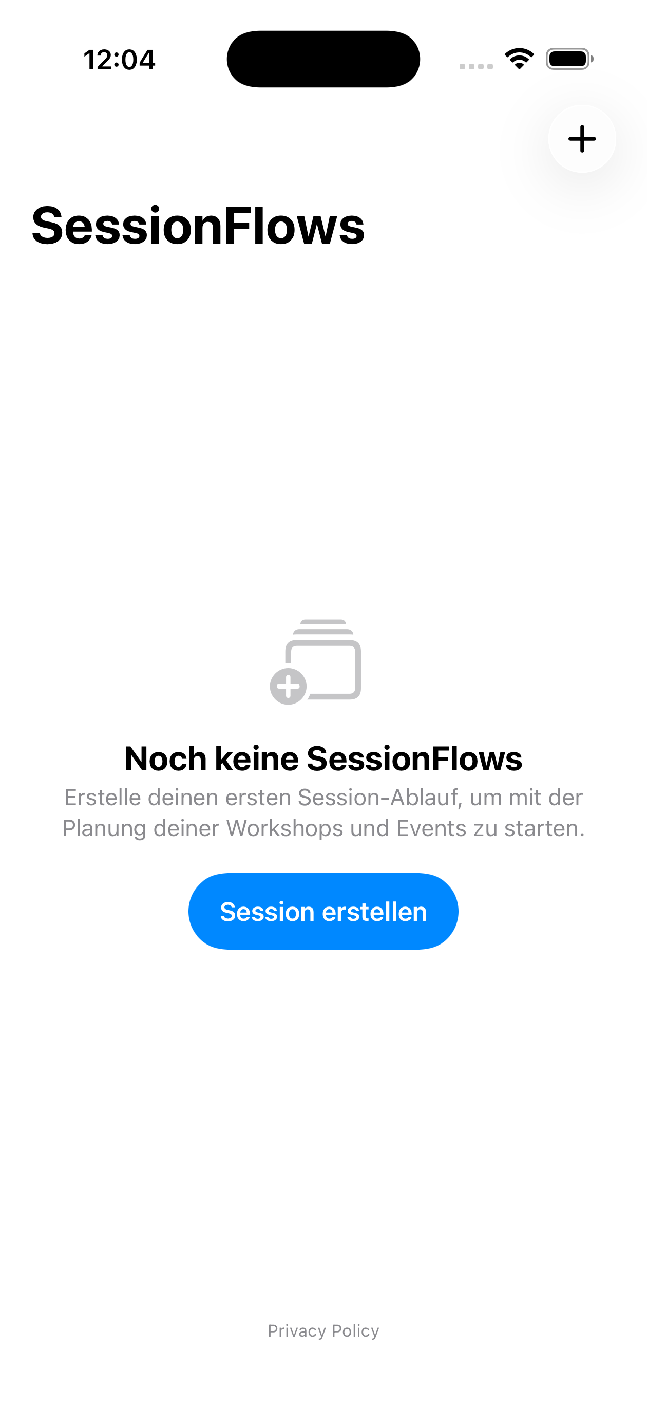 Geführter Einstieg ohne leere Ansicht